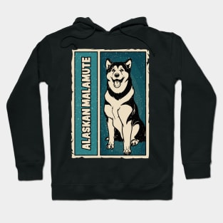 Alaskan Malamute Dog Vintage Pet Hoodie